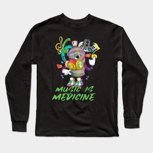 Music Graffiti cartoon Long Sleeve T-Shirt